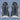 Nike Air Jordan 9 Cool Grey White Blue men’s sneaker heel view with blue 23 detail